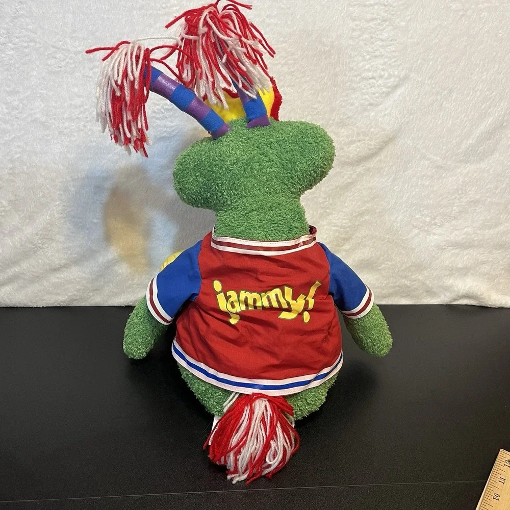 Vintage Jammy Jamfest Cheer & Dance Plush Green Stuffed Monster Mascot Toy 24